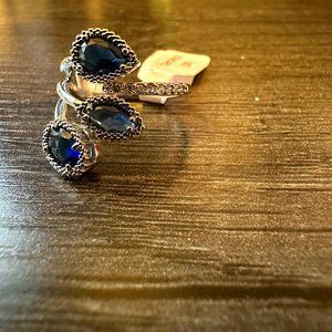 Sapphire Platinum Wrap Ring